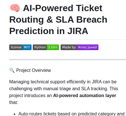 JIRA AI Ticket Routing — изображение проекта