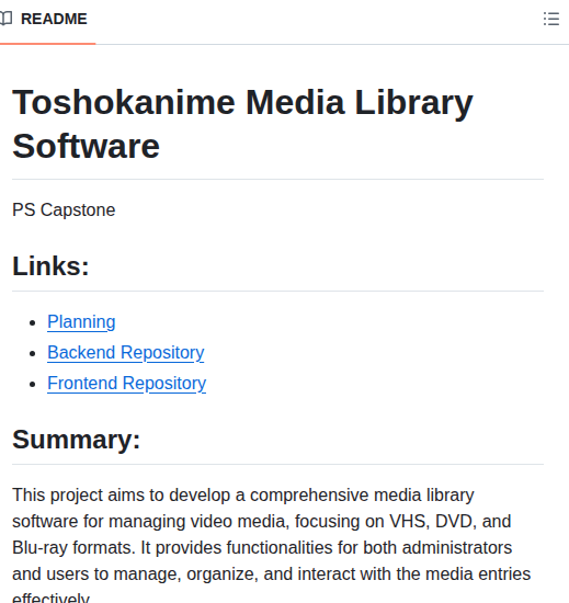 Toshokanime-backend