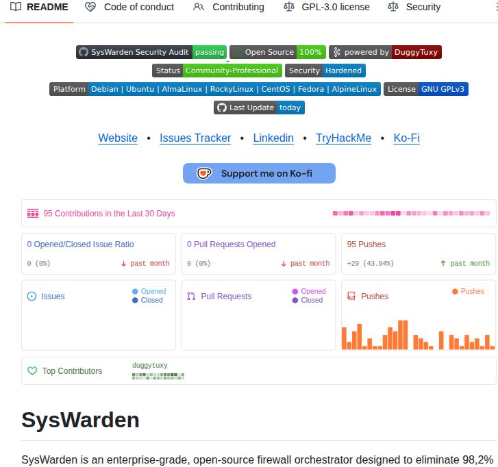 SysWarden — управление защитной политикой Linux через nftables