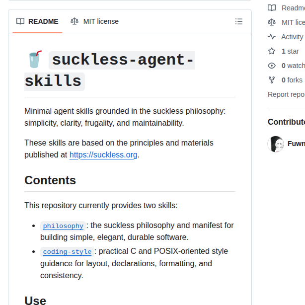Suckless Agent Skills — изображение проекта