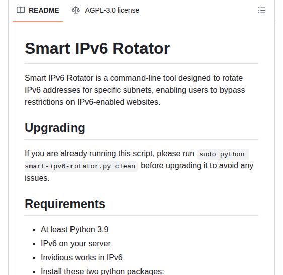 Smart IPv6 Rotator — изображение проекта