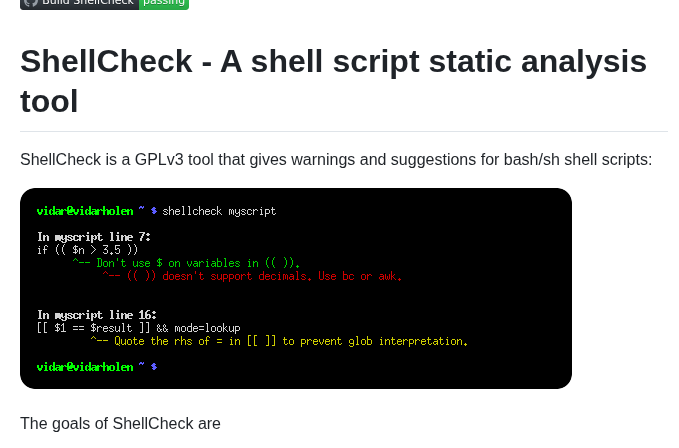 shellcheck