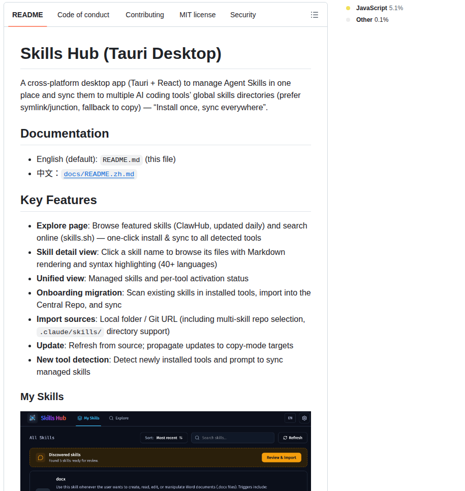 Skills Hub — изображение проекта