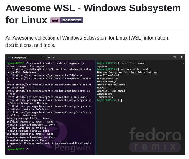 awesome-wsl