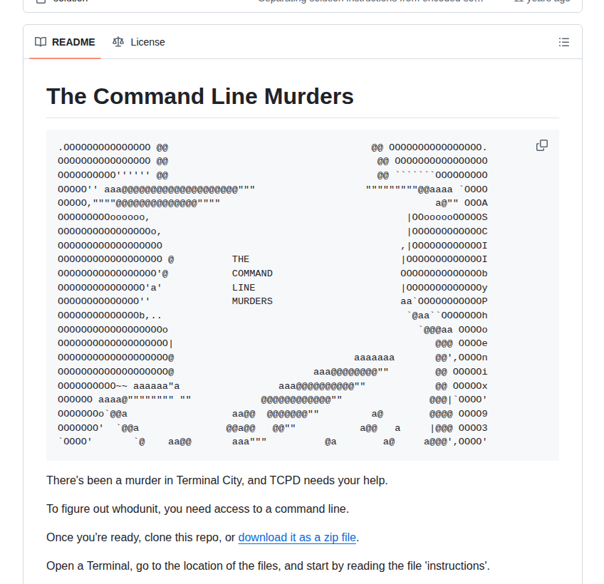 The Command Line Murders