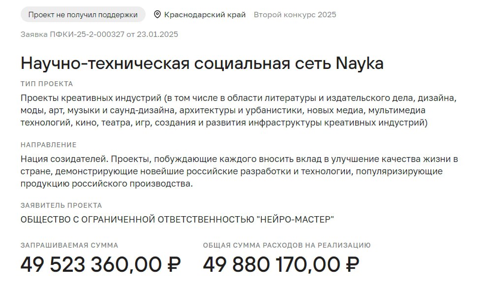 Некоторые реакции натолкнули меня на идею спарсить данные по президентскому фонду культурных...