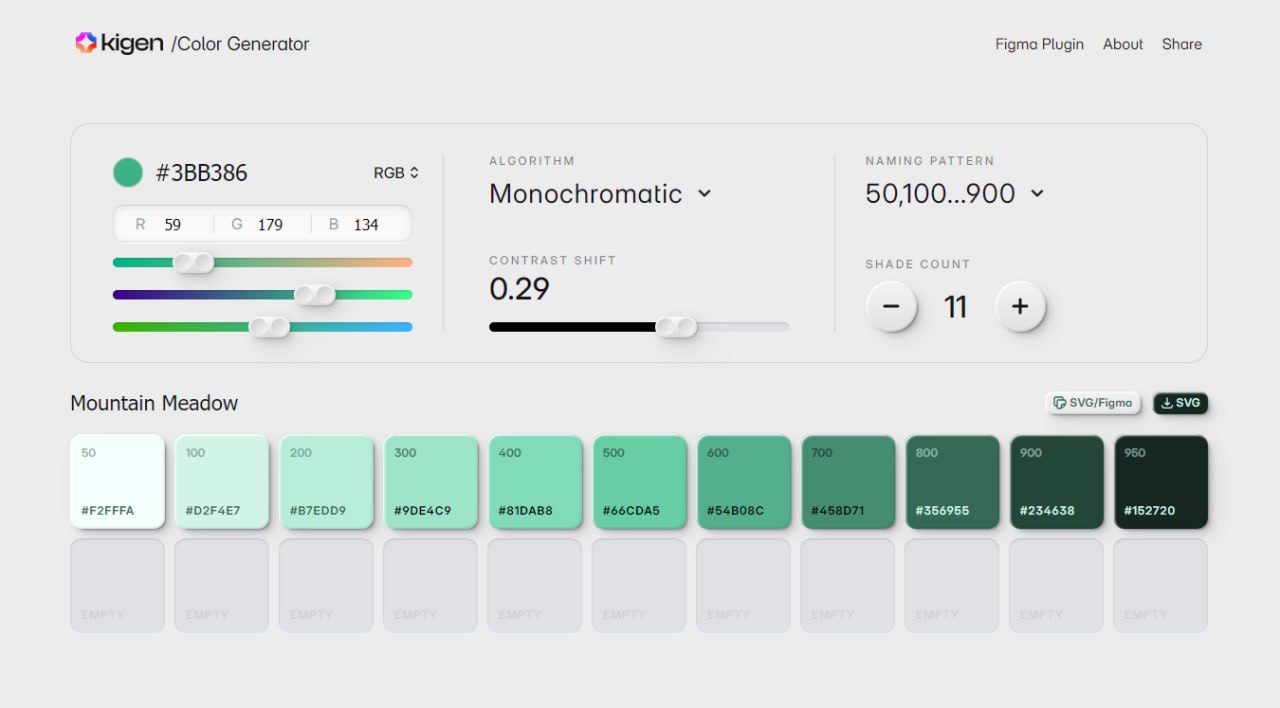 **Kigen Color Generator**